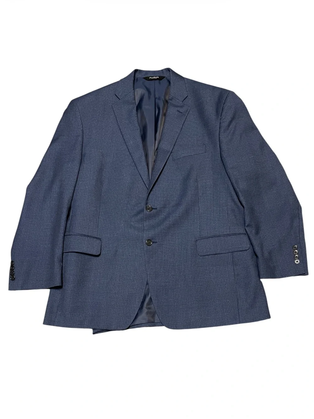 Men's Jos. A. Bank 100% Wool Blazer 44R Traditional Fit Blue Micro-Herringbone